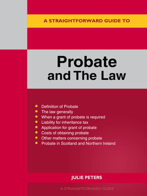 cover image of A Straightforward Guide to Probate and The Law
